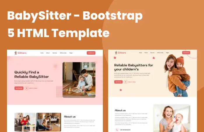 BabySitter - Bootstrap 5 HTML Template