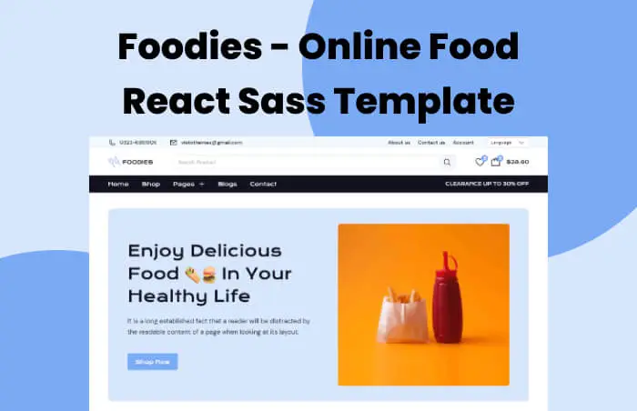 Foodies - Online Food React SASS Store Template
